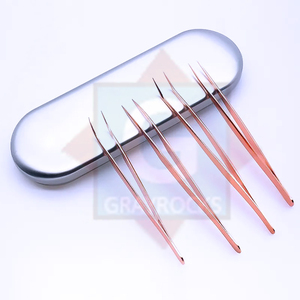 Ensemble de pinces à épiler personnalisées en acier inoxydable Pince à épiler pour extensions de cils Volume personnalisé - Product Image 4