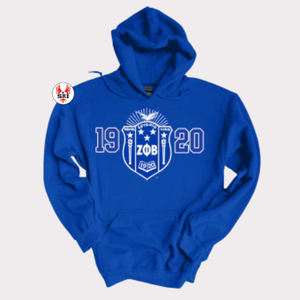 Sweat à capuche en molleton de coton brodé Zeta Phi Beta Sorority pour femme |   Sweat-shirts à capuche en polyester grec brodés pour femmes de la sororité ZPB - Product Image 4