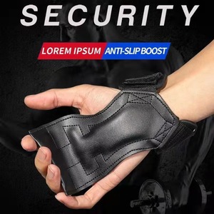 Meilleures poignées de gymnastique en cuir pour l'haltérophilie et deadlifts Poignées d'haltérophilie en cuir durables pour le soutien de levage lourd - Product Image 4