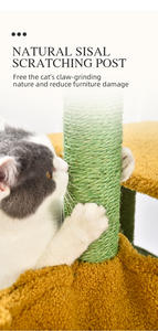 Hoge Groene Cactus Kat Boom Krabber Toren Meubels Natuurlijke Sisal Krassen Palen Cactus Kat Toren - Product Image 6