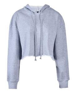 Fabricante OEM Personalizado, Sudaderas Cortas de Alta Calidad para Mujer, Sudaderas Lisas, Conjunto de Sudaderas con Capucha para Chicas, Precio al por Mayor - Product Image 1