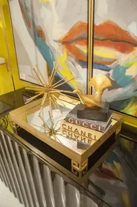 ถาดโลหะสีเงินพร้อมค้อนดีไซน์แบบพรีเมี่ยมเหมาะสำหรับตกแต่งบ้านอย่างมีสไตล์ของใช้จำเป็นสำหรับโต๊ะอาหาร - Product Image 4