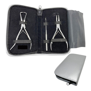 Juego de Pinzas Profesionales de Alta Calidad para Extensiones de Cabello con Micro Anillos Dorados, Herramienta de Bucle Fácil, Silicona, Acero Inoxidable, Bolsa para Extensiones de Cabello - Product Image 2