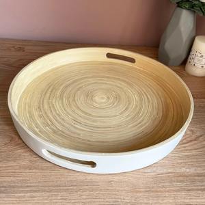 Bandeja de bambú hilado de color natural para servir frutas secas, bandeja de artículos para el hogar de primera calidad para decoraciones del hogar - Product Image 1