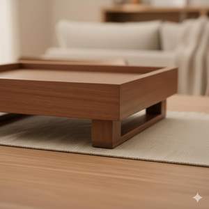 Plateau de service multifonctionnel pour thé et collations, pour la cuisine et la salle à manger, décoration naturelle, empilable, à prix raisonnable, à vendre - Product Image 6