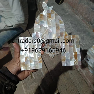 Ensemble nacre de luxe Ramadan Kareem décor de design industriel mobile fait à la main artistique pour le printemps table suspendue style Eid - Product Image 1