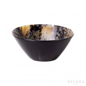 Ustensiles de cuisine de bol en corne polis de haute qualité fabriqués à la main pour servir la soupe nouilles bol en corne élégant - Product Image 6