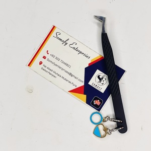 แหนบสแตนเลสคุณภาพสูงจากโซโมฟาย เอ็นเตอร์ไพรส์  ปลายหยัก/ฟันเลื่อย  รูปหัวใจวงกลม  ขนาด 10 มม. สำหรับต่อขนตา - Product Image 3