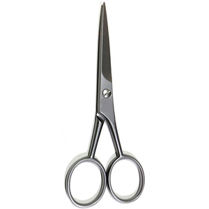 Stainless Steel Beauty Salon <b>Beard</b> Hair Cutting <b>Scissors</b> Dall Finish Straight Edge Blade Mustache Hair <b>Scissor</b> - Product Image 5