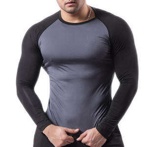Custom Quick Dry <b>Long</b> <b>Sleeve</b> Gym <b>Shirt</b> for Adults Slim Fit <b>Compression</b> Sportswear Ringer Crew Fitness Design on Sale - Product Image 4