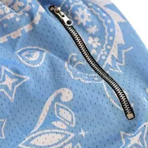 Novedad de 2022, pantalones cortos transpirables de malla de tiro bajo para hombre, cintura elástica de secado rápido, patrón sólido, estilo Hip Hop, estambre liso teñido - Product Image 6