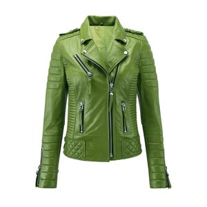 Ladies Pink Genuine Lambskin <b>Leather</b> Motorcycle <b>Jacket</b> Coat Biker Style Slim Fit <b>Leather</b> <b>Jacket</b> for <b>Women</b> - Product Image 3