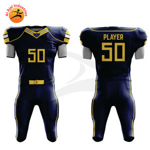 เสื้อเจอร์ซีย์และกางเกงขาสั้นสไตล์อเมริกันฟุตบอลใส่สบายปักโลโก้ได้อย่างมีสไตล์ - Product Image 1