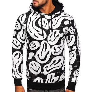 Nouveau design, sweat à capuche pour homme en polaire respirante écologique, blocs de couleur personnalisés, polyester/coton 450g, haute qualité, service OEM - Product Image 2