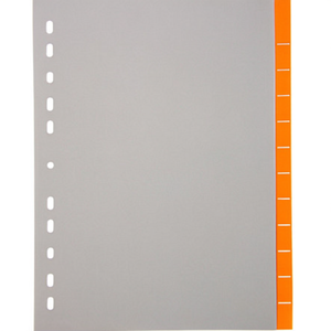 Separadores de Archivos Duraderos de Polipropileno Gris DIN A4 con 12 Pestañas de Índice, Accesorio Premium para Organizar sus Archivos - Product Image 3