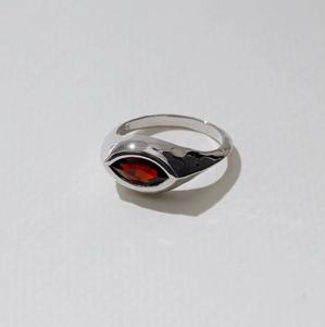 S925 14K Gold Plated Chunky Design Natural <b>Garnet</b> <b>Ring</b> Customizable for Retail OEM ODM from Thailand - Product Image 1