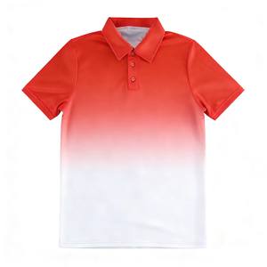 Chemises polo à manches courtes en polyester avec logo personnalisé, imprimées en dégradé, pour la publicité, la promotion, les expositions, le personnel, les uniformes de travail, OEM - Product Image 2
