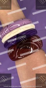 Brazalete de resina artesanal, joyería de moda - Product Image 5