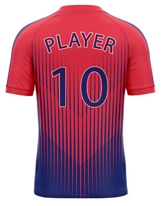 Haute qualité 100% Polyester Logo personnalisé couleur maillot de football tissu doux nom personnalisé numéro haut fabriqué par Club - Product Image 2