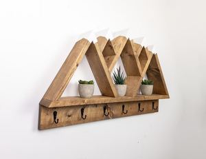 Peak mountain <b>shelf</b> with hook wall mounted storage <b>shelves</b> for home hotels living room kitchen bathroom home decor accessories - Product Image 4