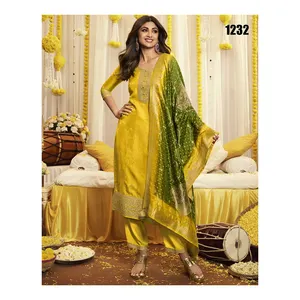 Get Ready To Embrace The Vibrant And Festive Spirit With Our Brand New Haldi Themed Bhagal Puri Georgette Silk