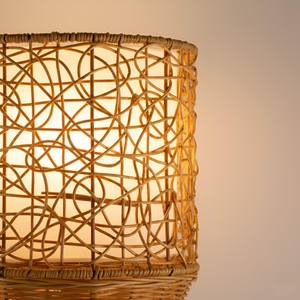 Decorative hanging lanterns made of handcrafted woven <b>rattan</b> (tall cylindrical shape) for coastal and rustic style. - Product Image 3