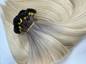 ผมปลอม AZURA HAIR สำหรับต่อผมแบบเคราติน U Tip ผมแท้เวียดนาม 100% เรมี่ เกรดซิลกี้ สเตรท ดับเบิ้ลดรอน ทุกสี - Product Image 1
