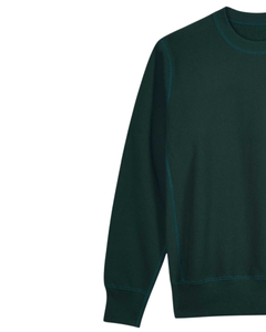 Sudadera de Forro Polar Verde Oscuro para Hombre, Cuello Redondo, Manga Larga, Algodón Suave, Informal, Cálida para Invierno, Diseño Personalizado OEM - Product Image 4