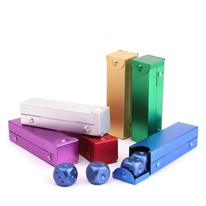 ¡Oferta! Dados creativos de aleación de aluminio para ocio, caja portátil de dados de aluminio - Product Image 6