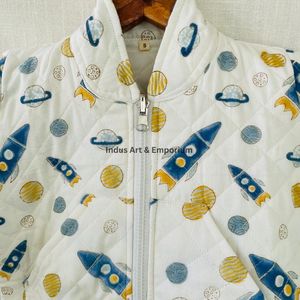 Chaqueta Acolchada de Algodón Vintage Hecha a Mano para Niños, Chaqueta Acolchada de Algodón Vintage Jaipuri de Manga Larga para Niños - Product Image 5