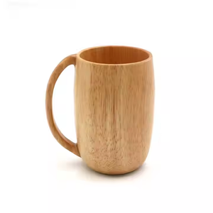 Venta al por mayor taza de madera de goma taza de agua con asa por Crescent Crafts - Product Image 5