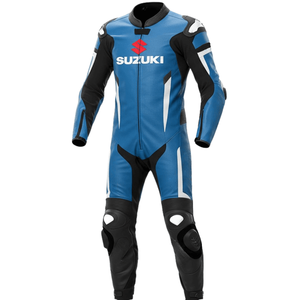 Mono de Motociclismo de Cuero para Hombre/Mujer, Ruzuki GXR, Piel de Vaca/Canguro, Mono de Carreras de Motociclismo, Traje de Cuero, Protectores CE - Product Image 1
