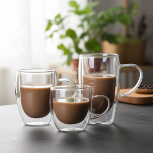 Bdt 250ml Double-Walled Borosilicate Thermal Glass Mug Dishwasher Safe <b>Drinkware</b> - Product Image 3