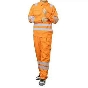 2024 Fábrica OEM ODM Suministro Algodón Seguridad Alta visibilidad Caldera ignífuga Soldadura Trabajo industrial Overol Traje de seguridad - Product Image 3