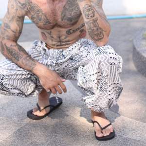 Thaïlande-Made 100% coton respirant écologique sarouel taille élastique décontracté cordon imprimé pantalon exportation en gros - Product Image 6