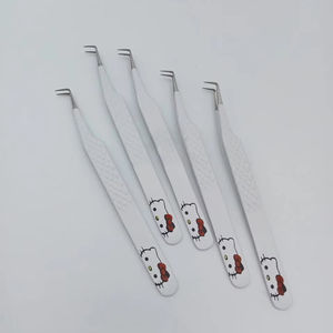 Pinzas de Precisión Sevmek Quirúrgicas de Acero Inoxidable con Punta de Fibra, Duraderas, 10 mm, 90 Grados, para Pestañas - Product Image 4