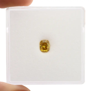 1.50 Ct Lab Grown Fancy Dark Yellow Diamond Coussin de couleur jaune vif Brilliant Cut Premium Quality Engagement ou cadeaux spéciaux - Product Image 3