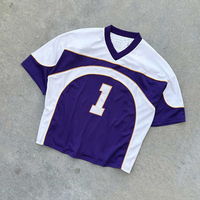 Maillot de football américain respirant à manches courtes, grande taille, imprimé sur mesure, en gros