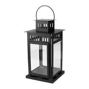 Lanterne ronde en métal noir poli fait à la main Style Ins bougeoir en fer extérieur pour jardin décor de noël usage domestique - Product Image 1