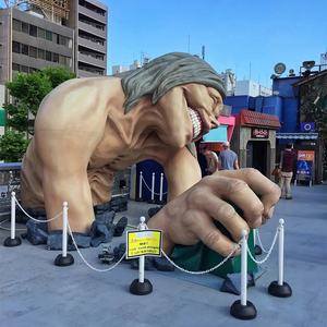 新しいデザインの大きな金属の街並みの装飾愚かなピエロの像のゴミ箱はキャラクターモデル樹脂グラスファイバーの彫刻を粉砕することができます - Product Image 4