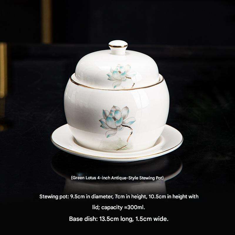 Olla para estofado Qinghe de 4 pulgadas con plato