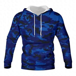 Sudadera con capucha deportiva de otoño e invierno para hombre, jersey de lana de camuflaje grande, transpirable, holgado, relajado, con cordón, cómodo para deportes - Product Image 3
