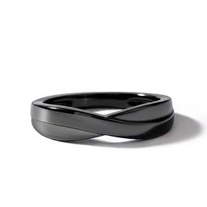 Bague Jeulia moderne noire en argent sterling avec pierre précieuse naturelle - Product Image 1