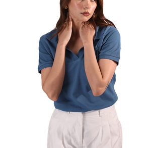 Vente à chaud de polos classiques personnalisés pour femmes avec logo personnalisé pour femmes vêtements d'entraînement polos t-shirts à prix réduit - Product Image 3