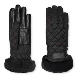Guantes de invierno de mujer transpirables impermeables con pantalla táctil forrada de lana para exteriores de cuero de lana de punto térmico negro marrón - Product Image 4