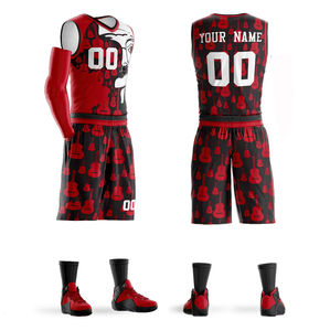 Uniforme de secado rápido de baloncesto de poliéster 100% ligero personalizable con logotipo impreso y nombre de jugador Servicio OEM - Product Image 5