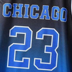 Ensembles d'uniformes de basket-ball professionnel personnalisés pour hommes, chemises en jersey imprimées respirantes à séchage rapide, Style rétro - Product Image 6