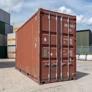Conteneur maritime sec d'occasion de 20 pieds en acier rouge pour le transport de marchandises et les solutions de stockage |   Conteneur maritime d'occasion de 40 pieds - Product Image 1