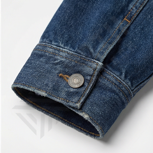 Veste en jean pour homme 2025, logo personnalisé imprimé, jean en coton lavé élégant, veste en jean pour événements professionnels, uniforme d'équipe tendance, vêtements décontractés - Product Image 6
