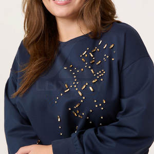 Sweatshirts à capuche surdimensionnés à la mode du fabricant pour femmes Style de rue décontracté avec logo avant pour l'hiver - Product Image 4